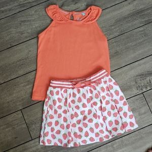 Girls Mini Boden shirt and skort